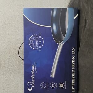 Sapphire Collection Pressed Aluminum Non Stick Stainless Skillet 9.5"